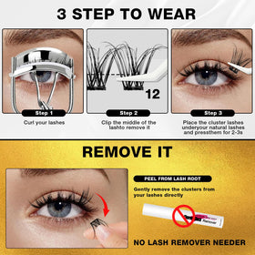 CHARMO'CLOCK glue-free design suits on-the-go beauty routines.