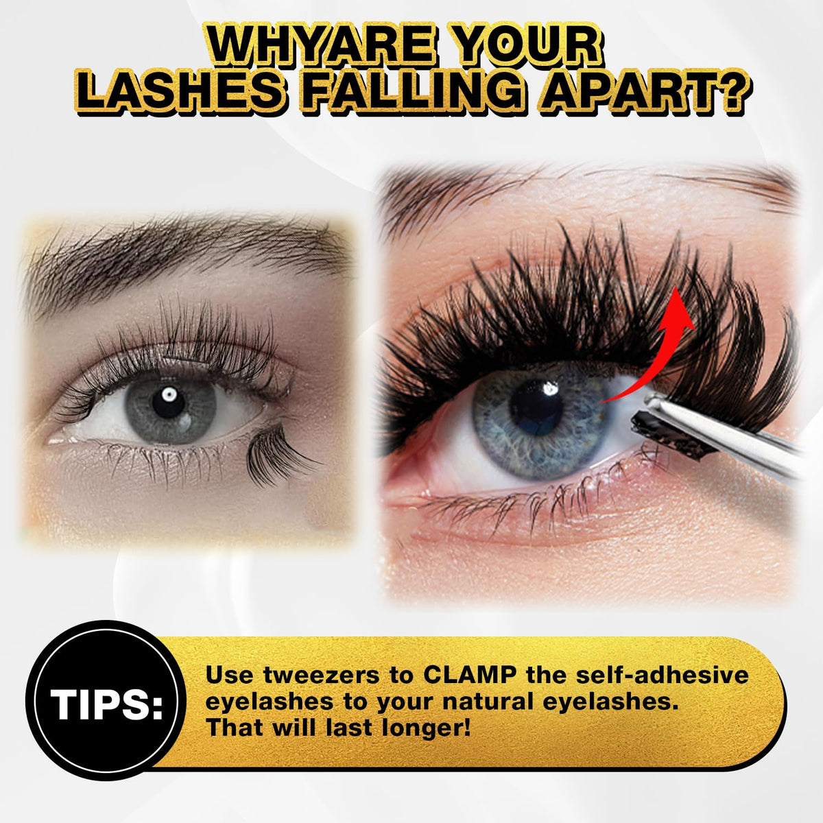 CHARMO'CLOCK varied-lengths looks collection illustrating cat-eye and doll-eye styles.