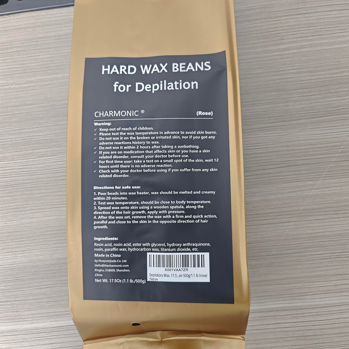 Charmonic hard wax minimizing residue for easy cleanup.
