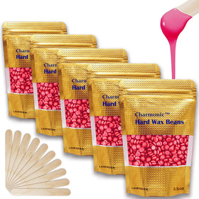 Charmonic rose wax beans packaging for at-home hair removal.
