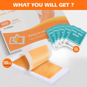 Charmonic wax strips demonstrating quick peel action for fast removal