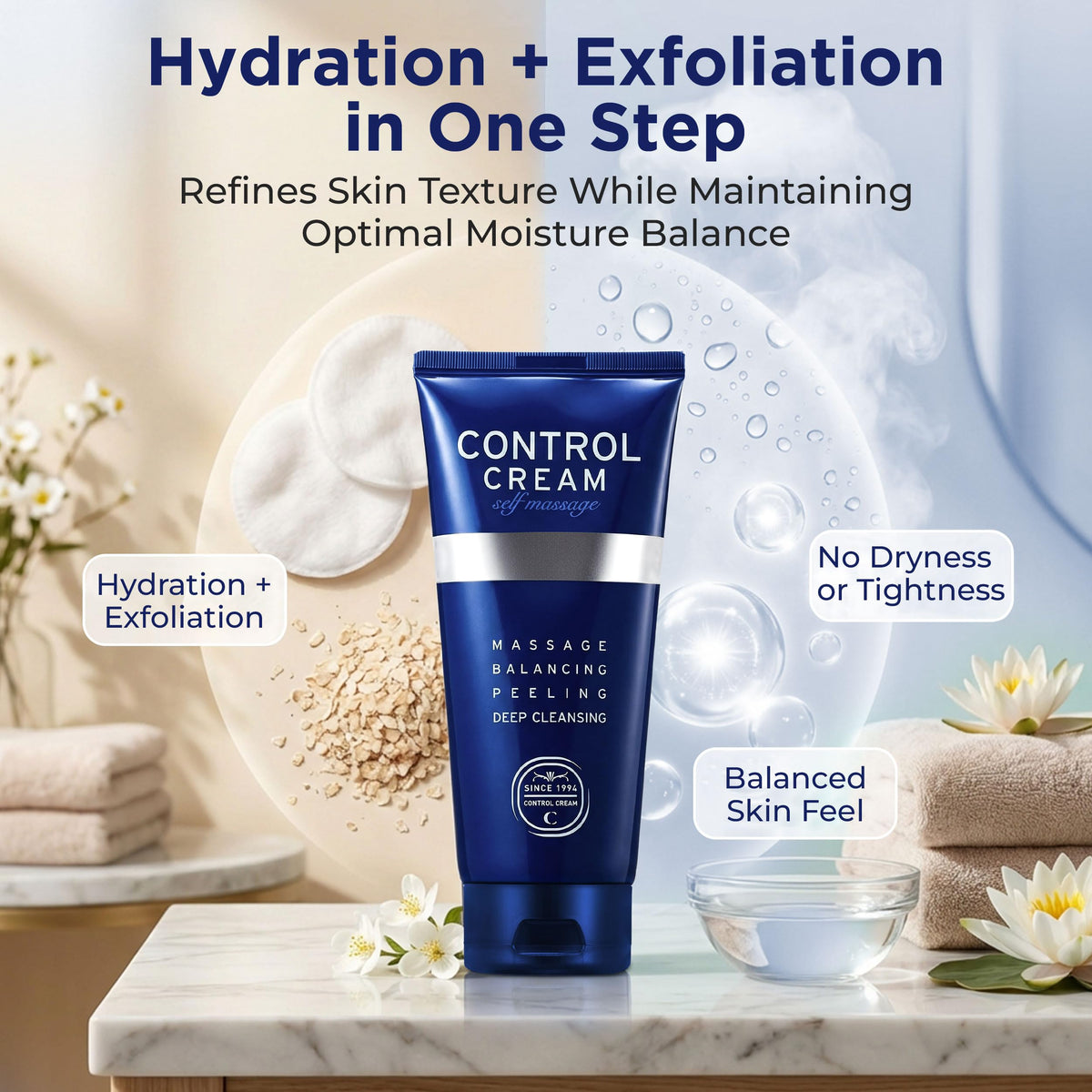 CHARMZONE Control Cream fits daily skincare routines for a radiant finish.