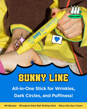 CHASIN' RABBITS Eye Cream Roller in action for moisturizing the delicate eye area.