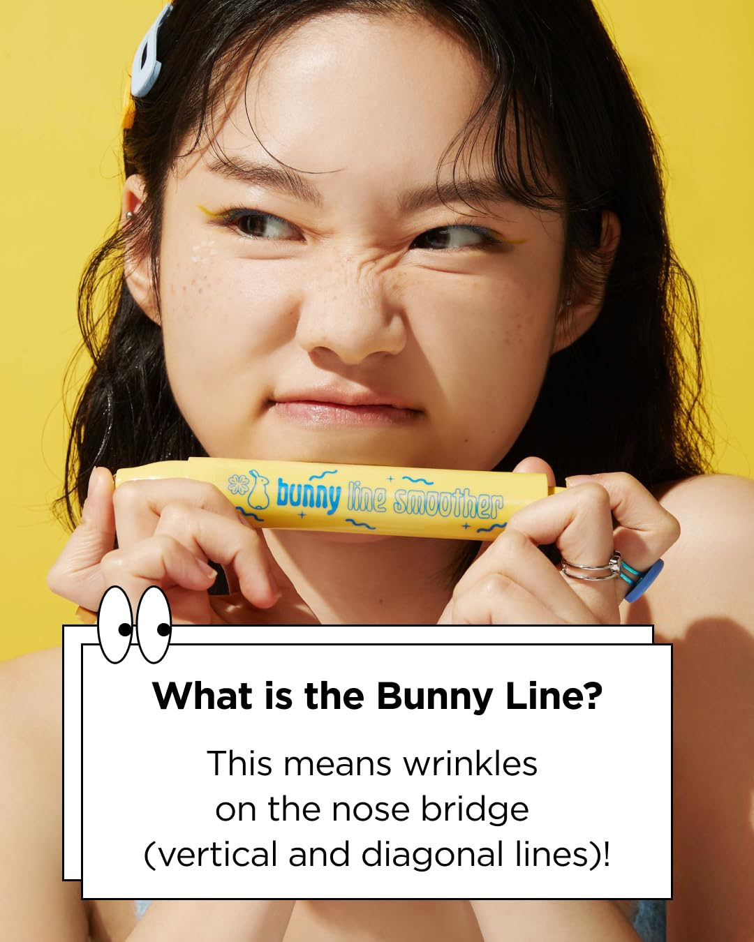 Surgical steel cooling ball on CHASIN' RABBITS eye serum provides a refreshing feel.