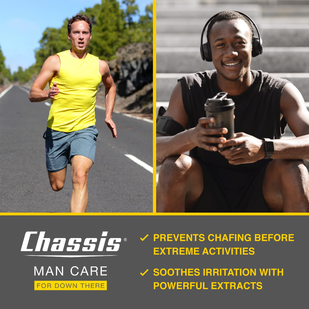 Chassis Restoration Cream application on skin demonstrates quick spreading and lasting comfort.