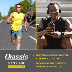 Chassis Restoration Cream application on skin demonstrates quick spreading and lasting comfort.
