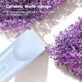 CheckSimple Dermave bikini-trimmer blue hypoallergenic blades protect sensitive skin