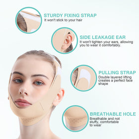 CheckSimple jawline shaper ice silk fabric stays cool and breathable during use.