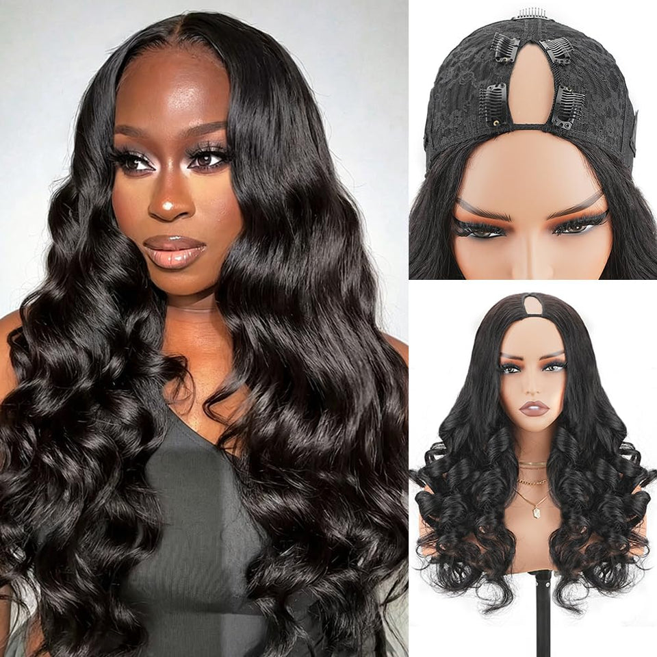 CHEETAHBEAUTY V Part Wig Body Wave 18-Inch for natural-looking fullness