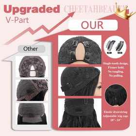 CHEETAHBEAUTY V Part Wig Breathable cap keeps you comfortable