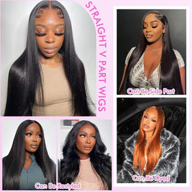 CHEETAHBEAUTY V Part Wig clip-in application for quick styling