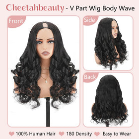 CHEETAHBEAUTY V Part Wig Drawstring secure-fit for all-day wear