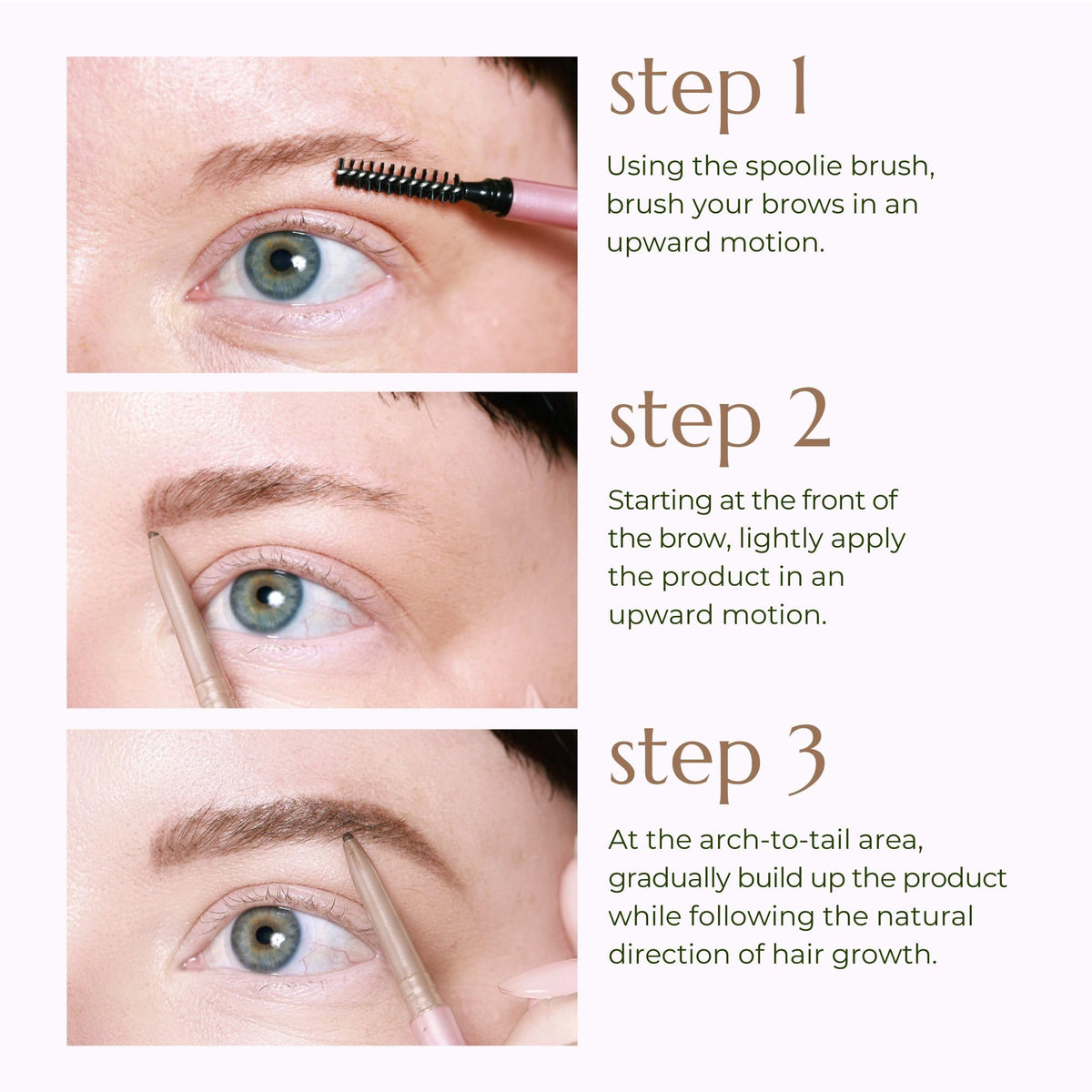 Chella Eyebrow Pencil Blonde built-in spoolie brush for blending.