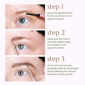 Chella Eyebrow Pencil Blonde built-in spoolie brush for blending.
