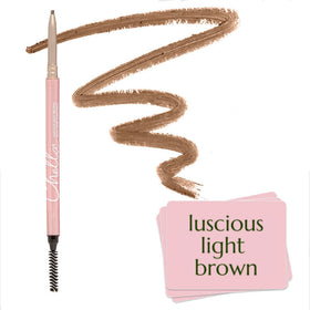 Chella Eyebrow Pencil with light brown precision tip for natural brow definition