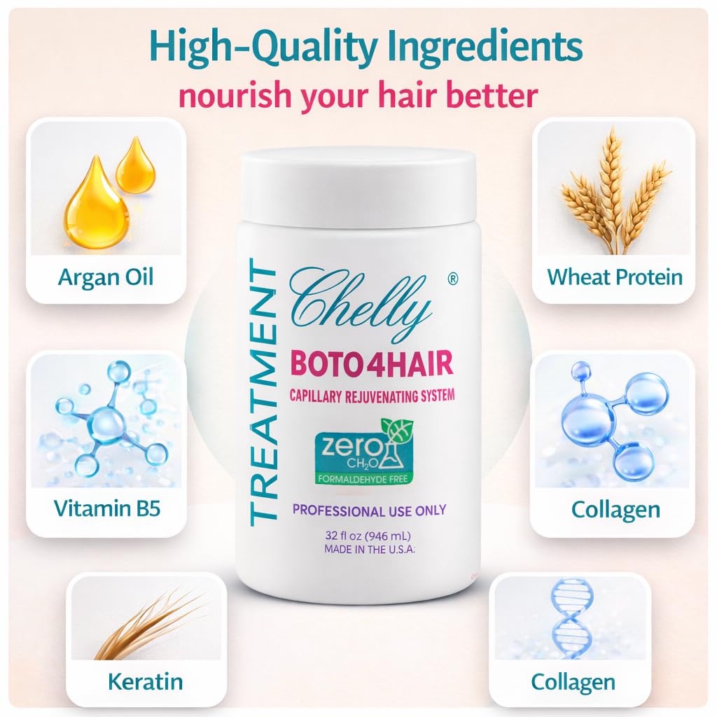 CHELLY Hair Treatment demonstrates frizz control on styled hair