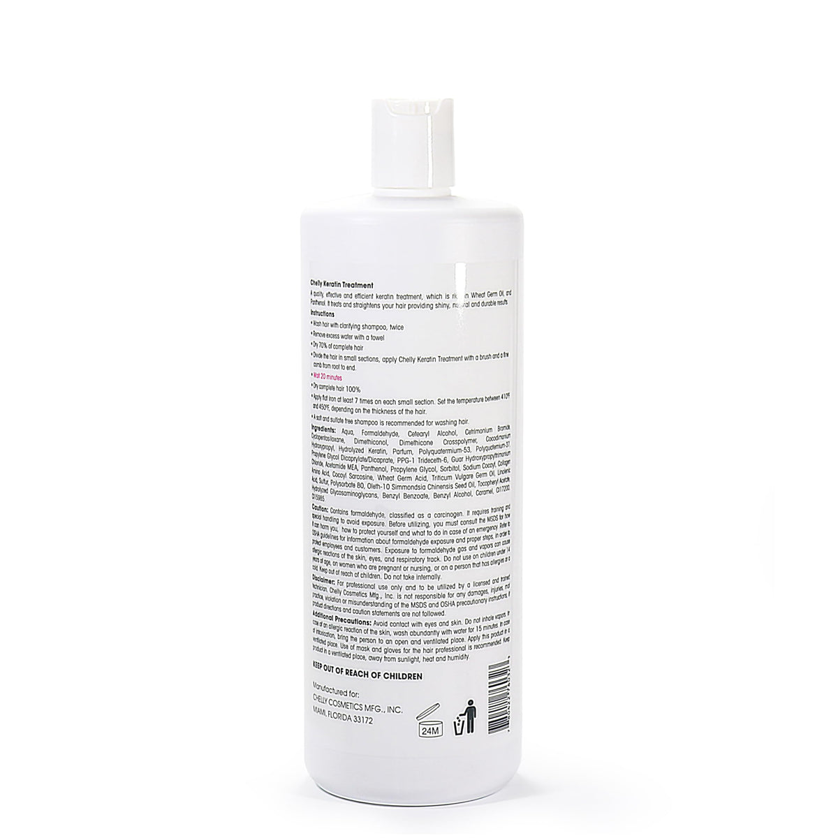 CHELLY keratin application visual illustrating smoothing technique for frizz control