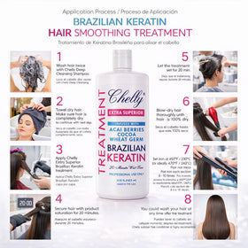 Hair looks ready after treatment with CHELLY Keratin for shine and smoothness.