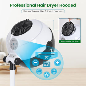 Chetunju adjustable-height hooded dryer for easy positioning.