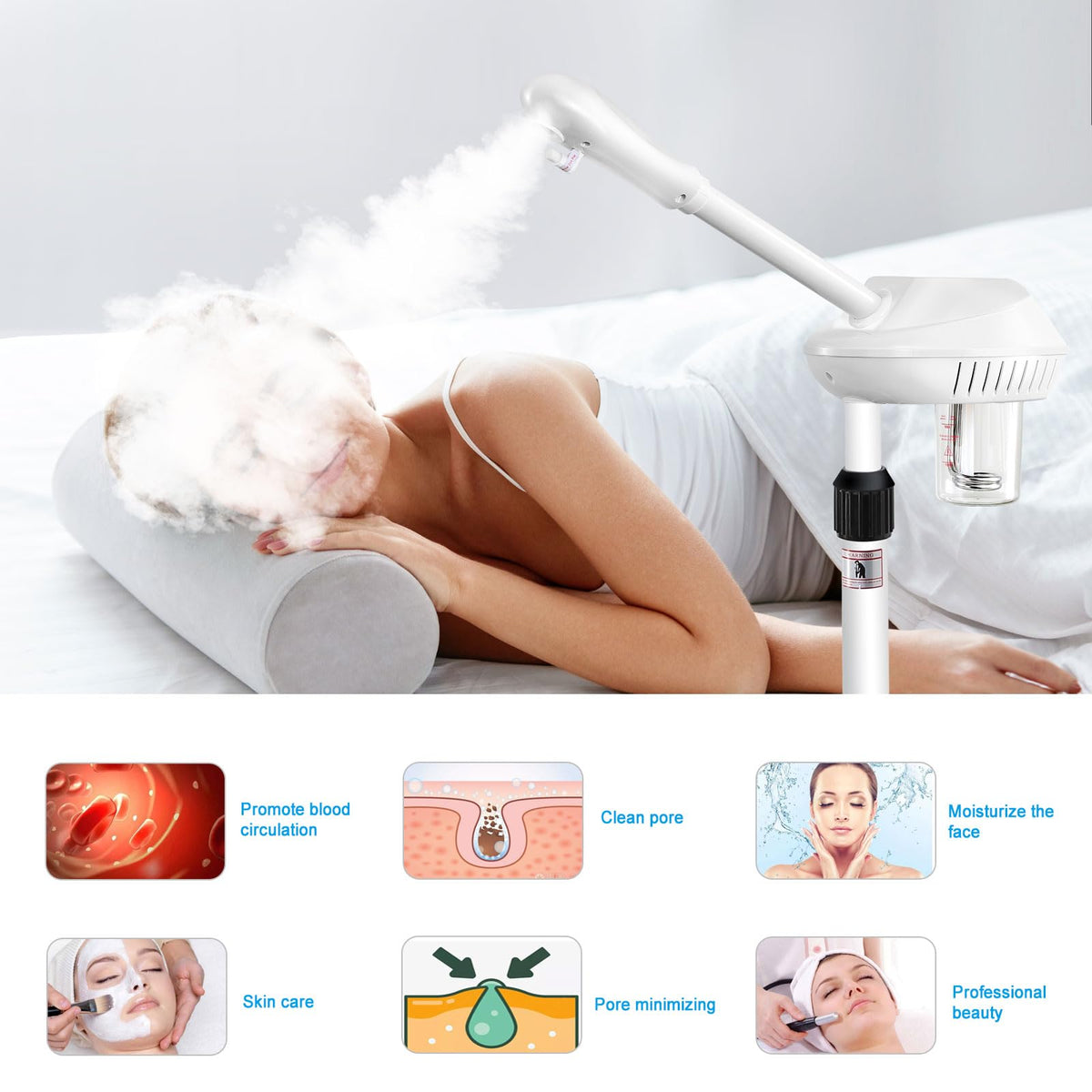 Chetunju nano mist emission provides gentle hydration.