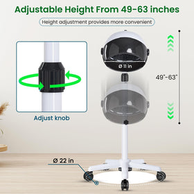 Chetunju stable and quiet hooded dryer with secure accessories.