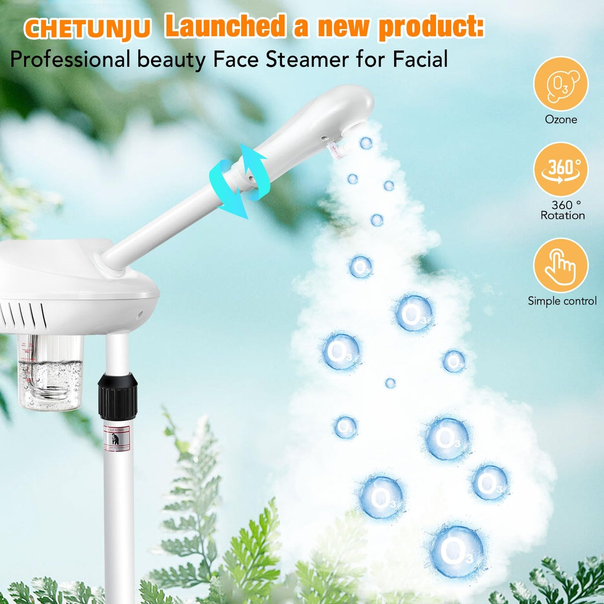 Chetunju steamer has a simple panel for easy setup and operation.