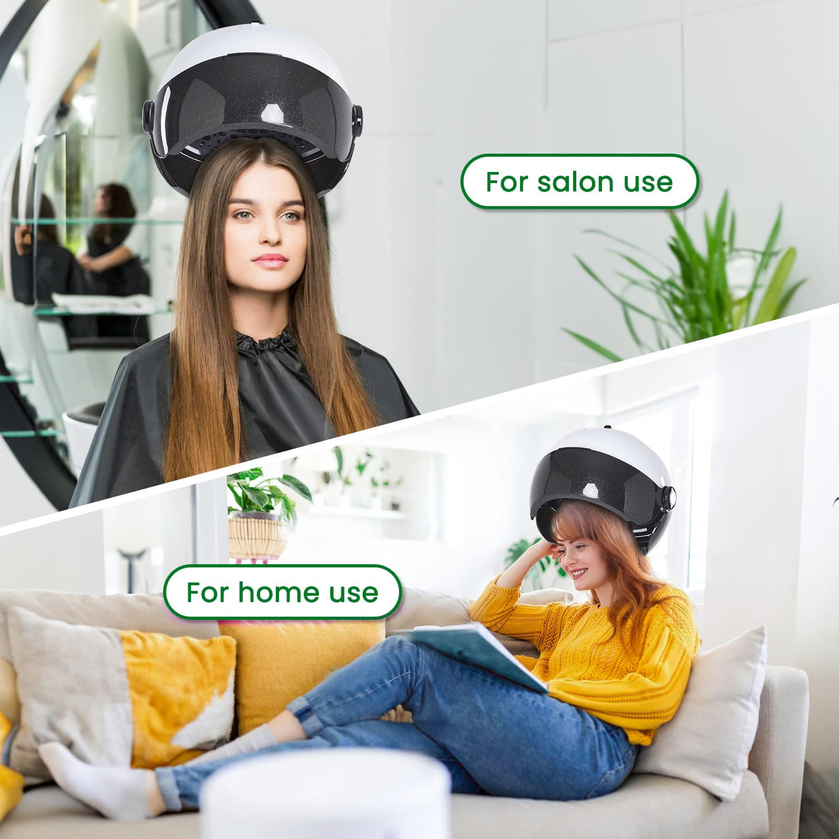 Chetunju hooded dryer with touch controls for precise session timing.