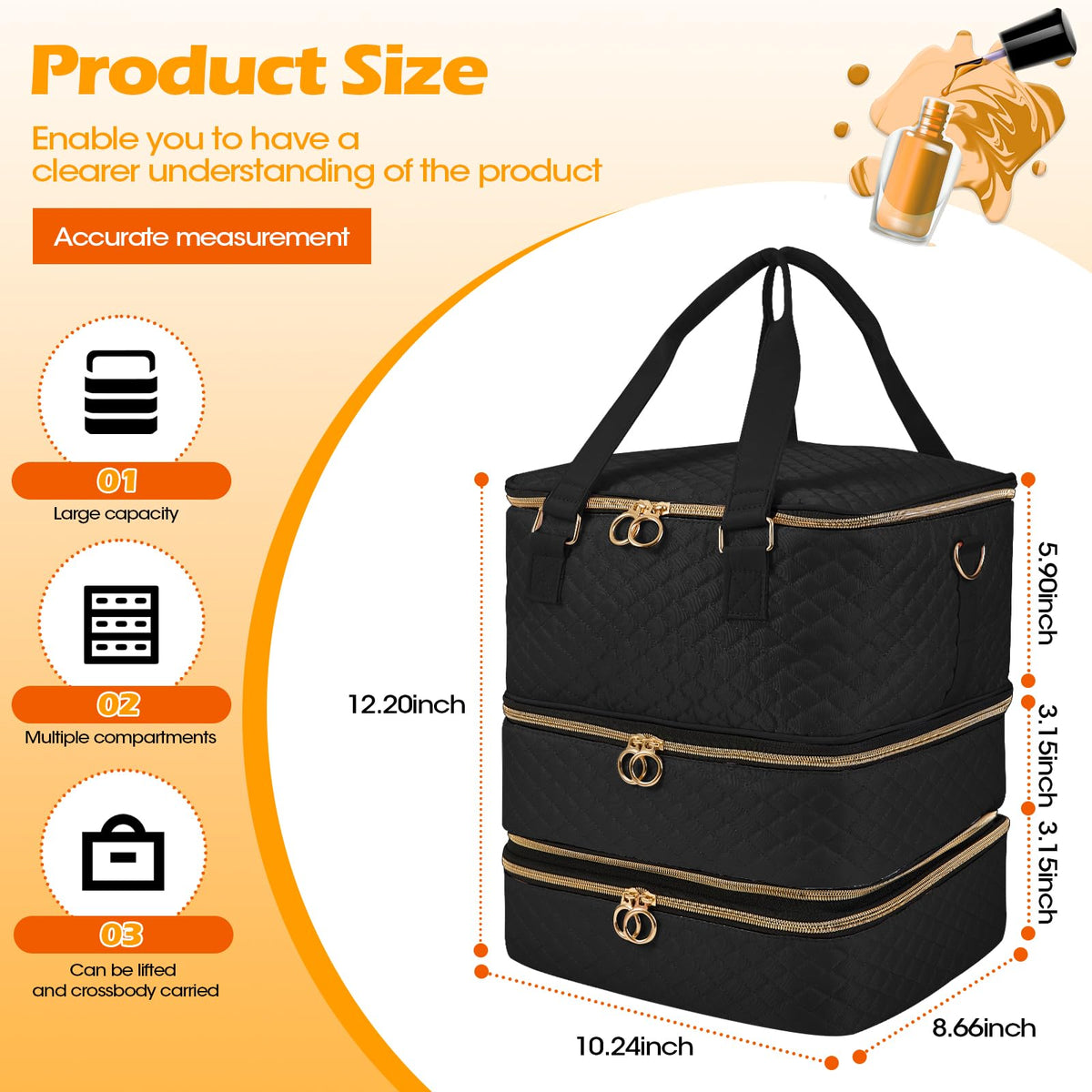 Cheungren EVA nail storage blocks protect bottles during transport.