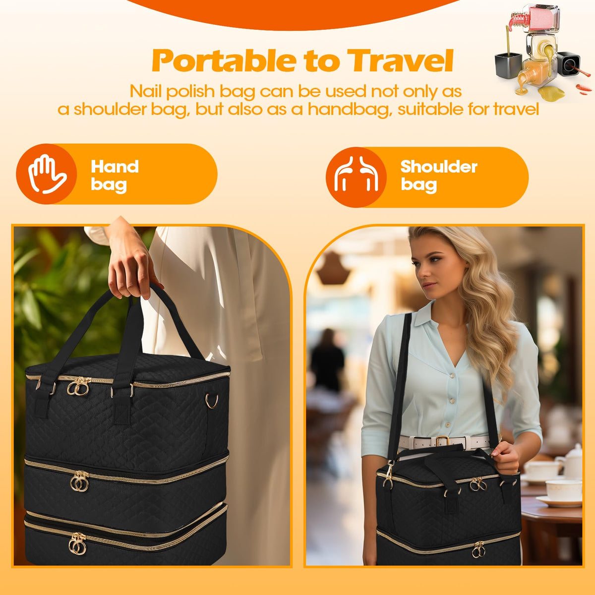 Cheungren portable nail bag organizer ideal for home or travel.