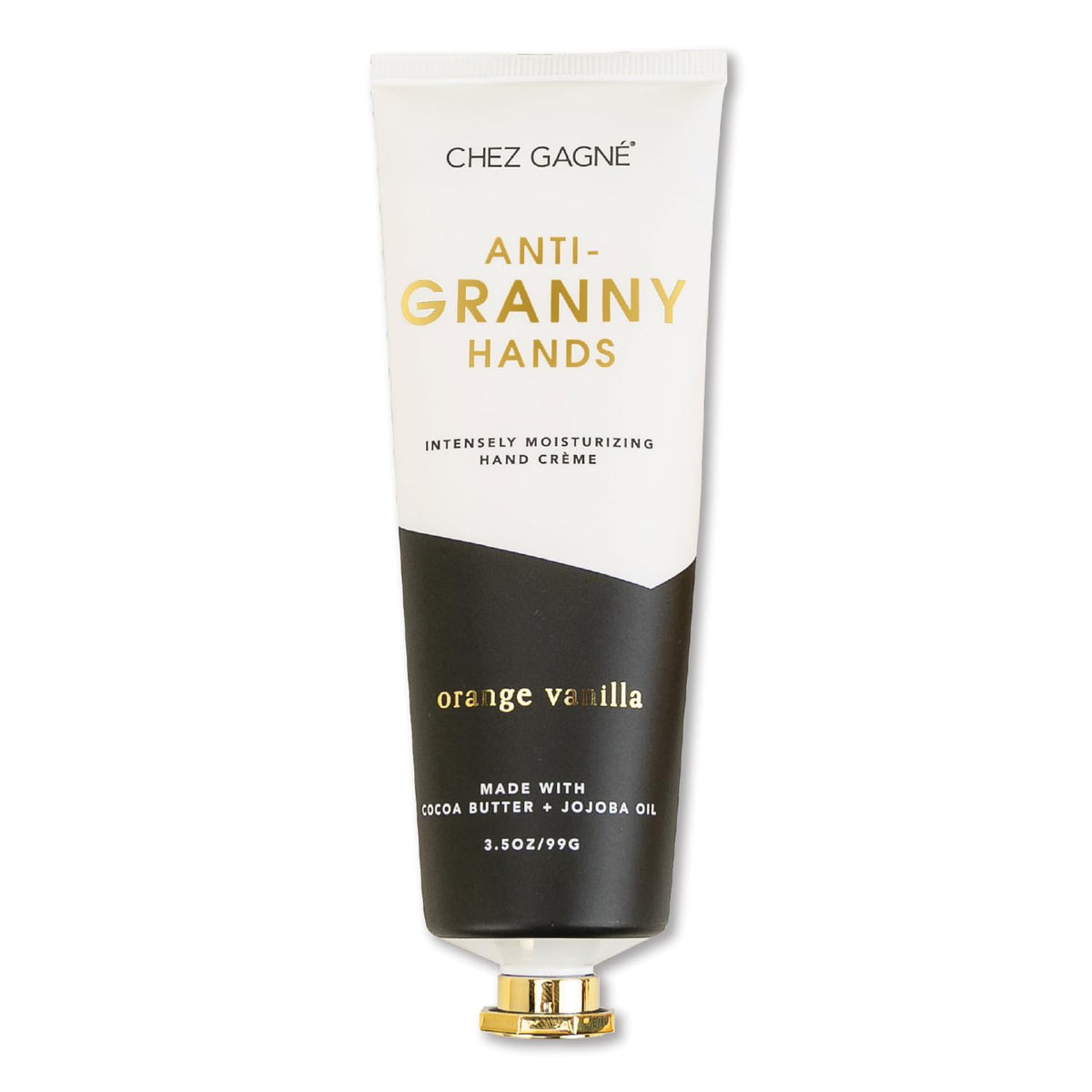 Chez Gagné hand cream bottle with jojoba oil for hydration