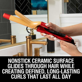 CHI 1-inch barrel curling iron delivers versatile curls with quick styling.