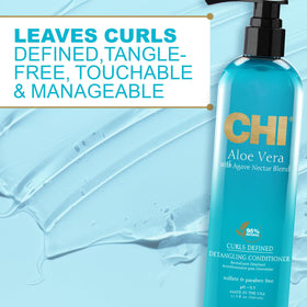 CHI Aloe Vera Detangling Conditioner pump dispense highlights easy application and even distribution.