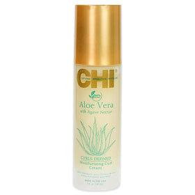 CHI Aloe Vera Moisturizing Curl Cream bottle showing lightweight formula for defined curls