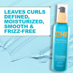 CHI Aloe Vera Oil delivers a high-gloss finish for all-day curls.