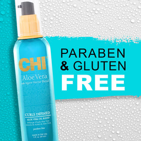 CHI Aloe Vera Oil with Silk Protein adds gentle nourishment and shine.