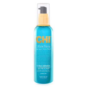 CHI Aloe Vera Oil bottle showing strength boost for weak hair.