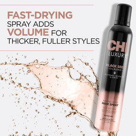 CHI Black Seed Oil hairspray mist adds texture for fuller hair.