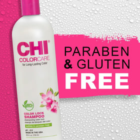 Dispensing CHI ColorCare bottle to show easy, even application.