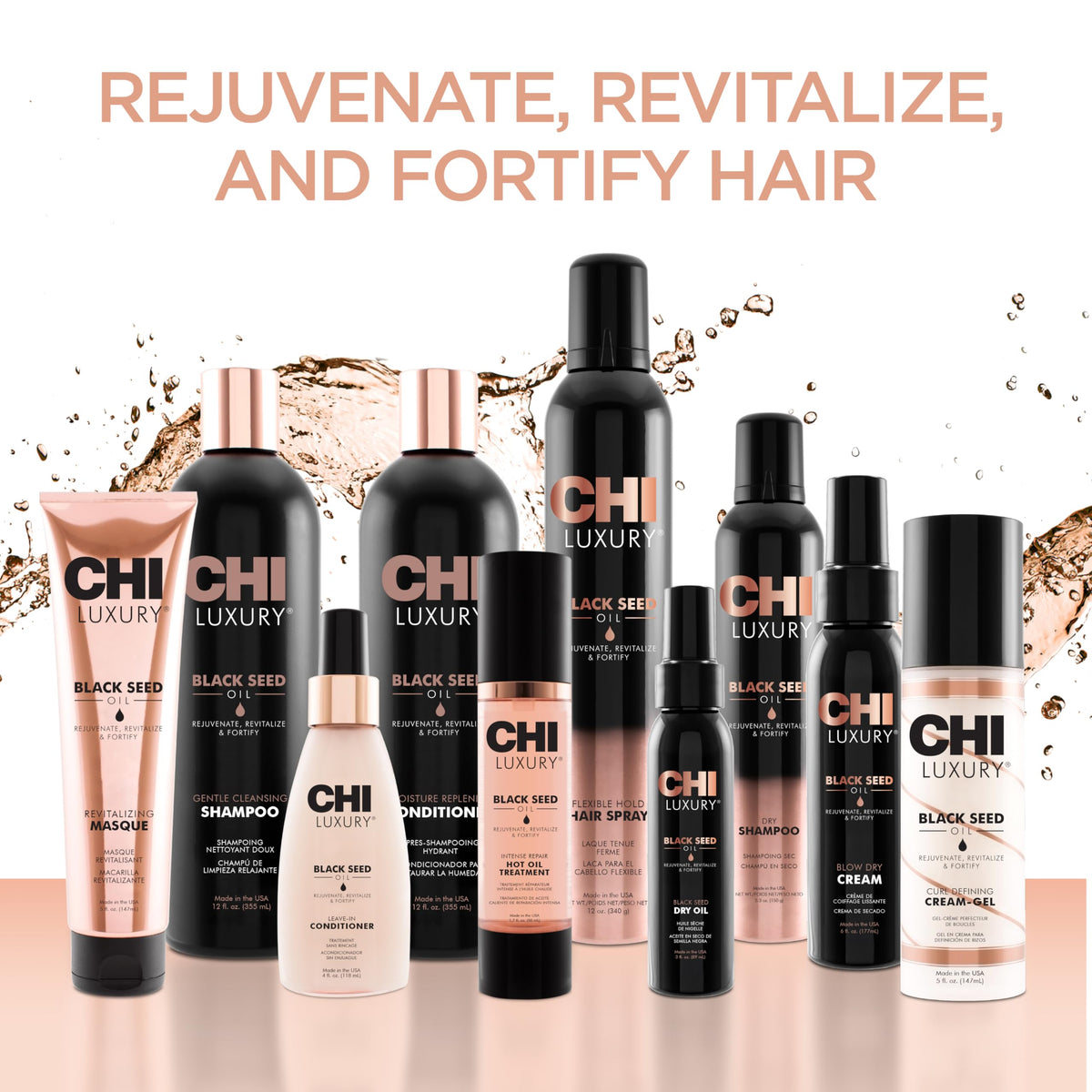 CHI cruelty-free, sulfate-free, and paraben-free branding reflects ethical care.