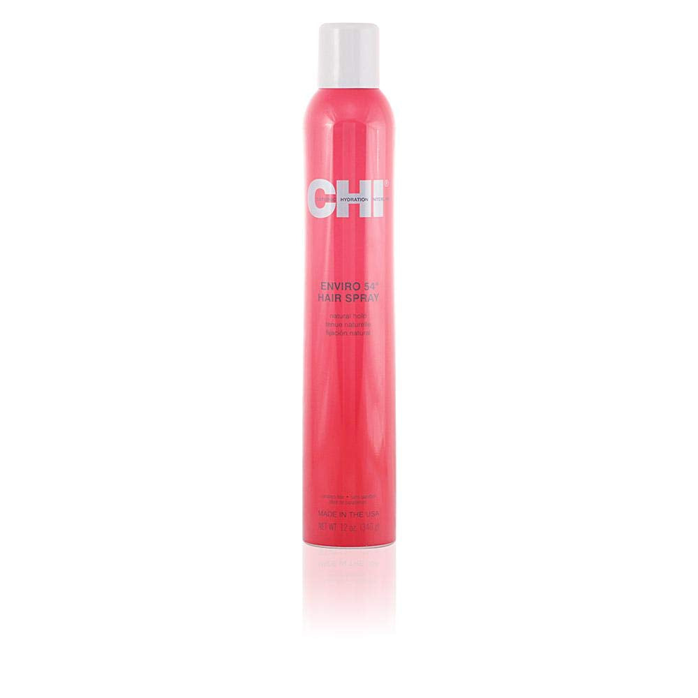 CHI Enviro 54 spray in action creates flexible hold without buildup for all hair types.