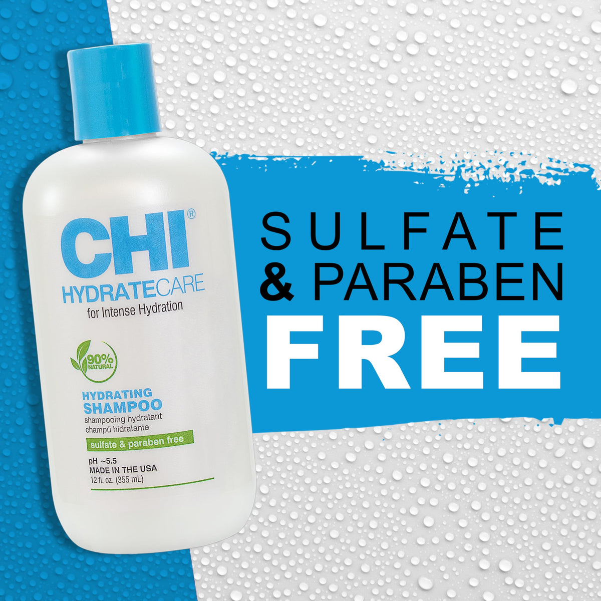 CHI HydrateCare results show softer, shinier hair with balanced moisture.