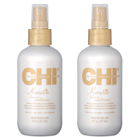 CHI Keratin Leave-In Conditioner bottle shown for daily use and hydration