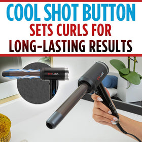 CHI Lava Curl Shot ergonomic handle provides comfortable grip during styling