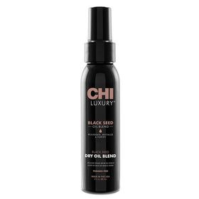 CHI Luxury Black Seed Oil bottle with pour spout showing premium nourishment for hair