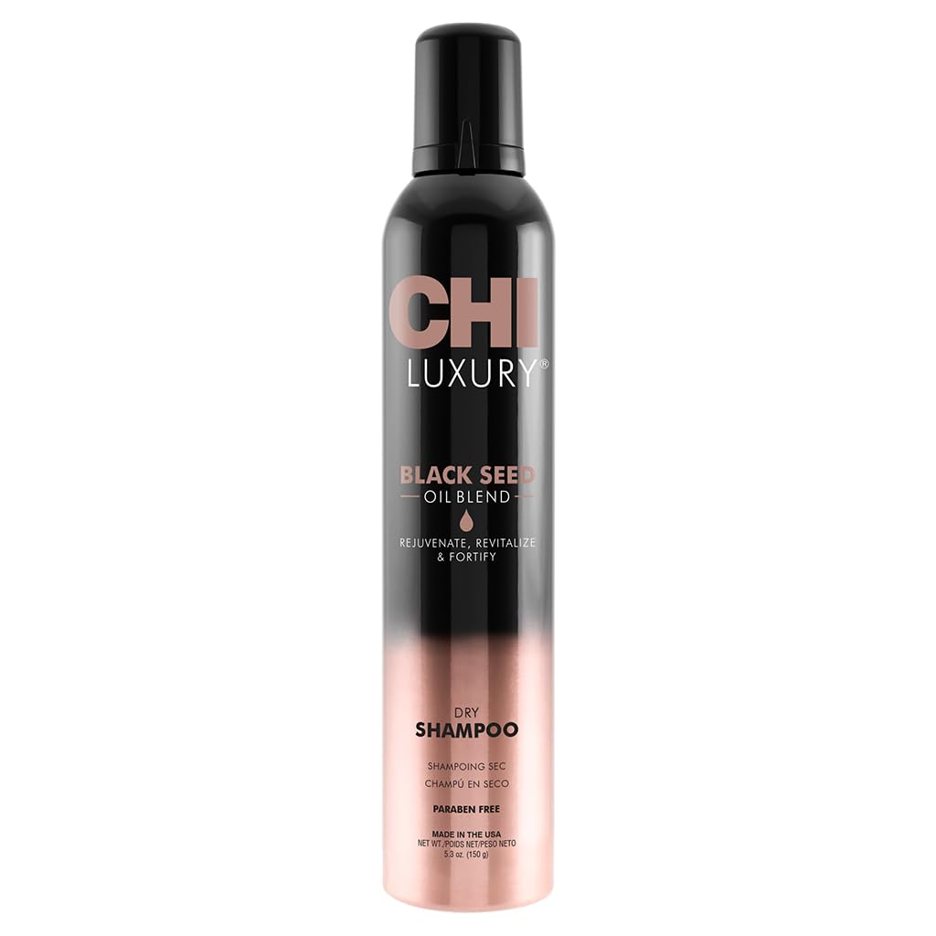 CHI Luxury Black Seed Oil Dry Shampoo bottle refreshing roots by absorbing oil