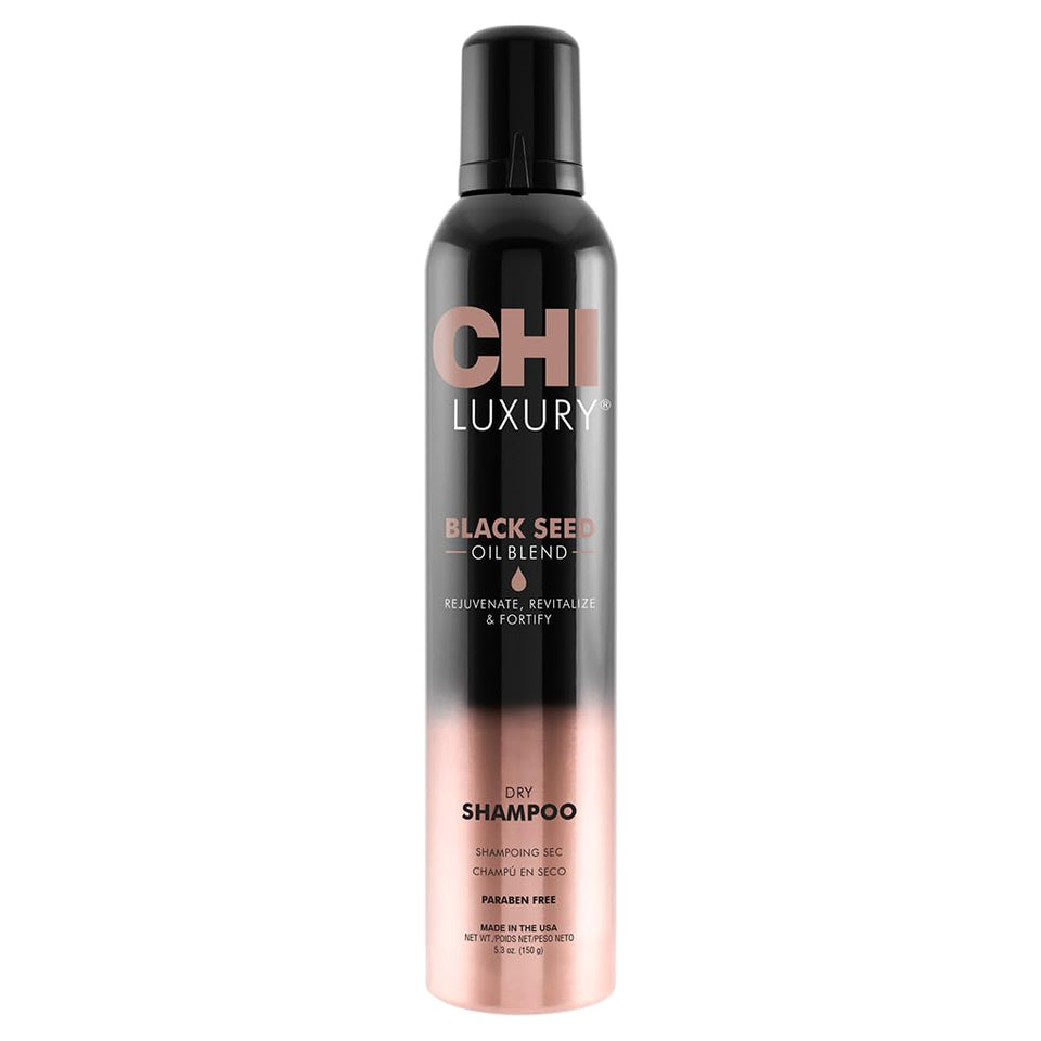 CHI Luxury Black Seed Oil Dry Shampoo bottle refreshing roots by absorbing oil