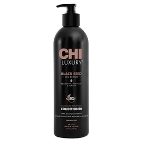 CHI Luxury Black Seed Oil Moisture Replenish Conditioner bottle with premium packaging delivering rich hydration.