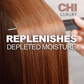 CHI conditioner applied to damp hair for controlled, mid-length to ends coverage.