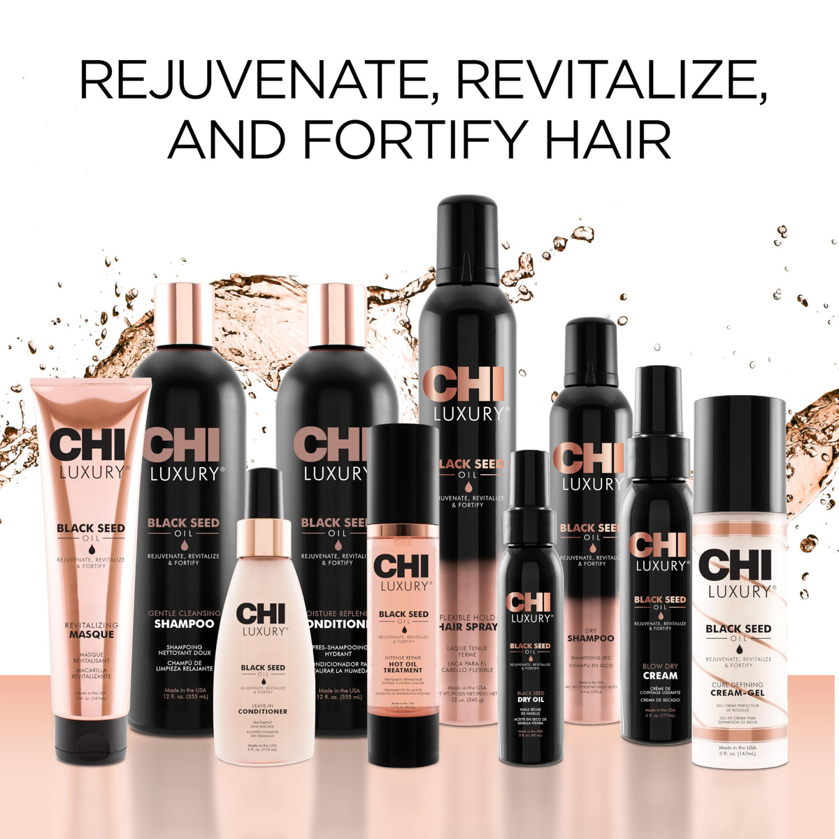 Cruelty-free CHI branding; ethical haircare promise