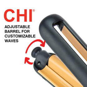 CHI Multi-Wave Styler ceramic technology delivers even heat for consistent waves